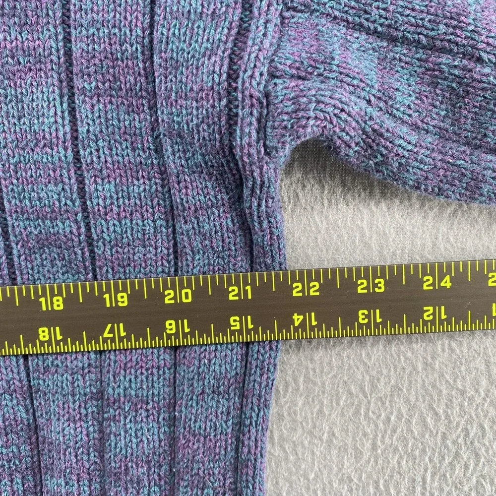 Cape Isle Knitters‎ Sweater Mens XL Blue Purple Striped Crewneck Knit Pullover